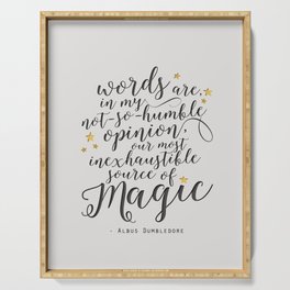 Dumbledore's Magic Words Serving Tray