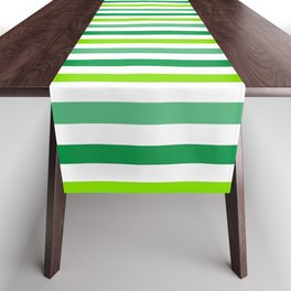 St. Patrick's Day Green Vertical Stripes Collection Table Runner