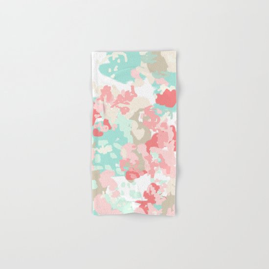Branch - abstract minimal modern art office home decor dorm gender neutral bright happy painting Hand & Bath Towel