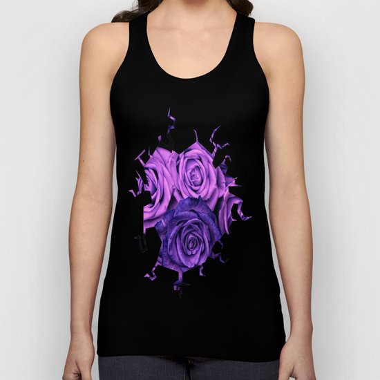Purple Roses Unisex Tank Top