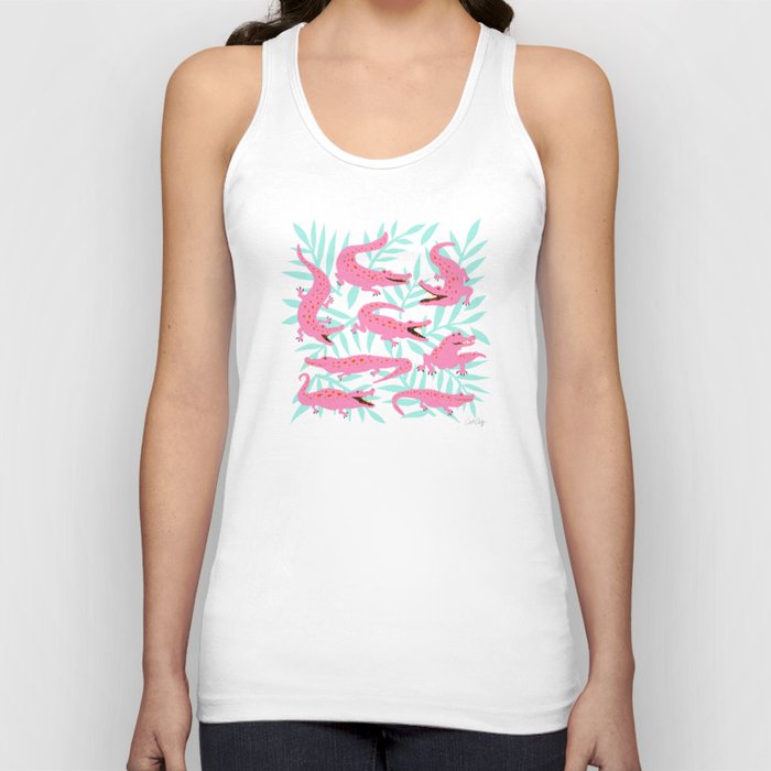 Alligator Collection – Pink & Turquoise Palette Tank Top