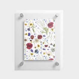 Dried Real Midsummer Wildflowers Meadow Floating Acrylic Print
