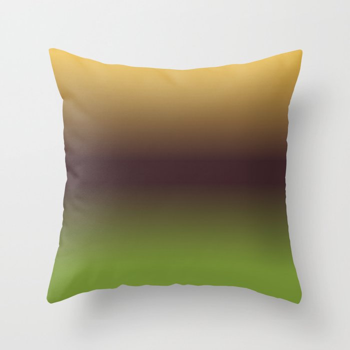 OMBRE BROWN GREEN COLOR. Abstract Illustration  Throw Pillow