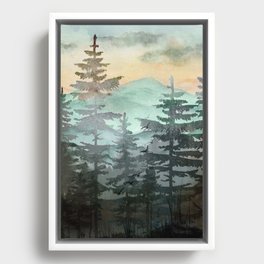 Pine Trees Framed Canvas