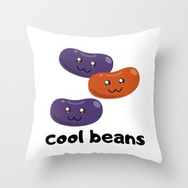 cool beans Throw Pillow