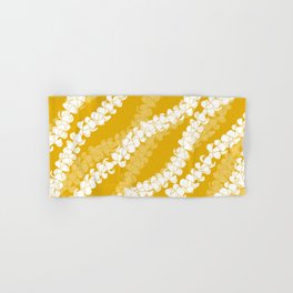 Puakenikeni single leis on Deep yellow Hand & Bath Towel