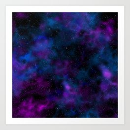 Space beautiful galaxy starry night image Art Print