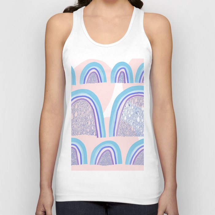 Silver Lining - Blue & Pink Tank Top