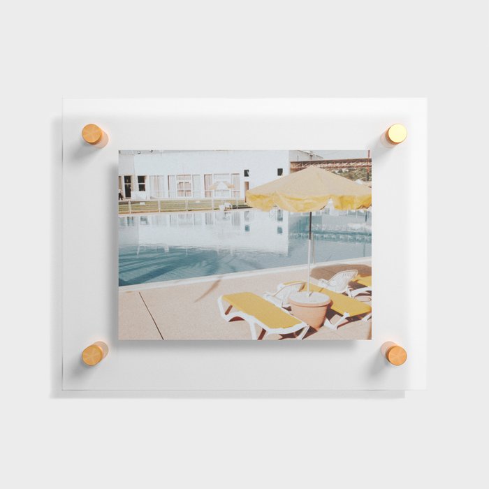 vintage summer poolside Floating Acrylic Print