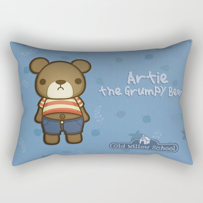 Artie the Grumpy Bear Rectangular Pillow