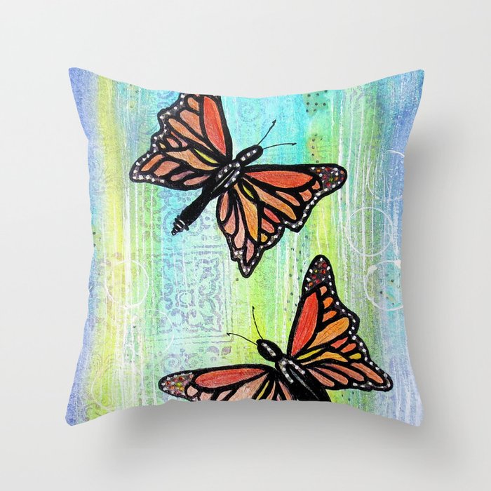 Butterfly Dance Throw Pillow