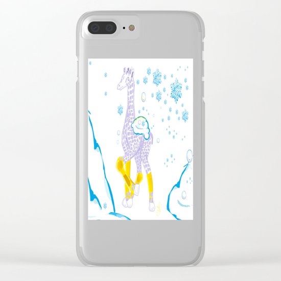 Winter is Coming - Midas is Ready - Christmas Lavender Giraffe Clear iPhone Case
