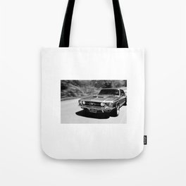 1967 Mustang B/W Tote Bag