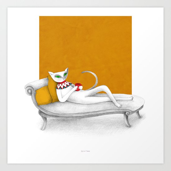 starting with a coffeebreak Art Print