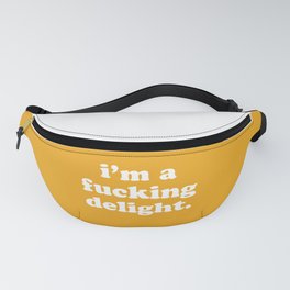 I'm A Fucking Delight Funny Quote Fanny Pack | Sarcasm, Curated, Vintage, Cheerful, Slogan, Offensive, Rude, Delightful, Quotes, Funny 