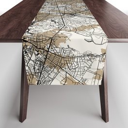 Authentic Berlin Map - Artistic Cartography Table Runner