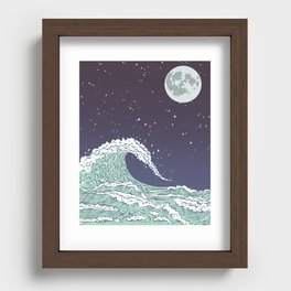 Night Wave Recessed Framed Print