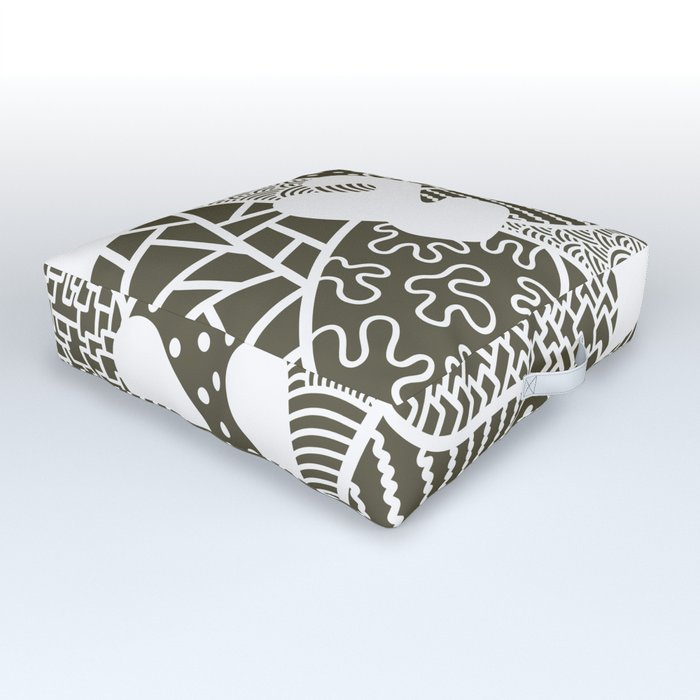 Geometrical pattern maximalist 20 Outdoor Floor Cushion