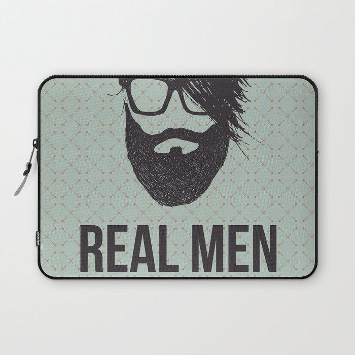 Real men go to real barbers Laptop Sleeve