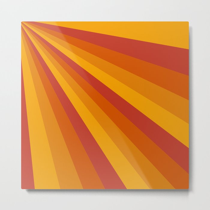70 retro colors sun beams Metal Print