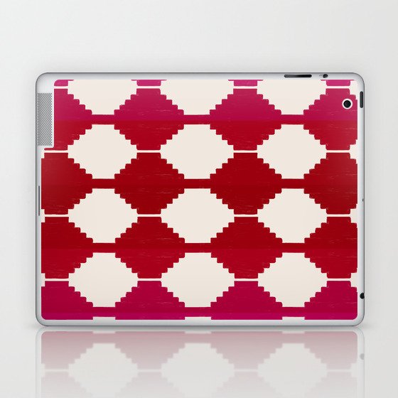 Red Ombre Ethnic Kilim Pattern Laptop & iPad Skin