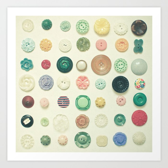 The Button Collection Art Print