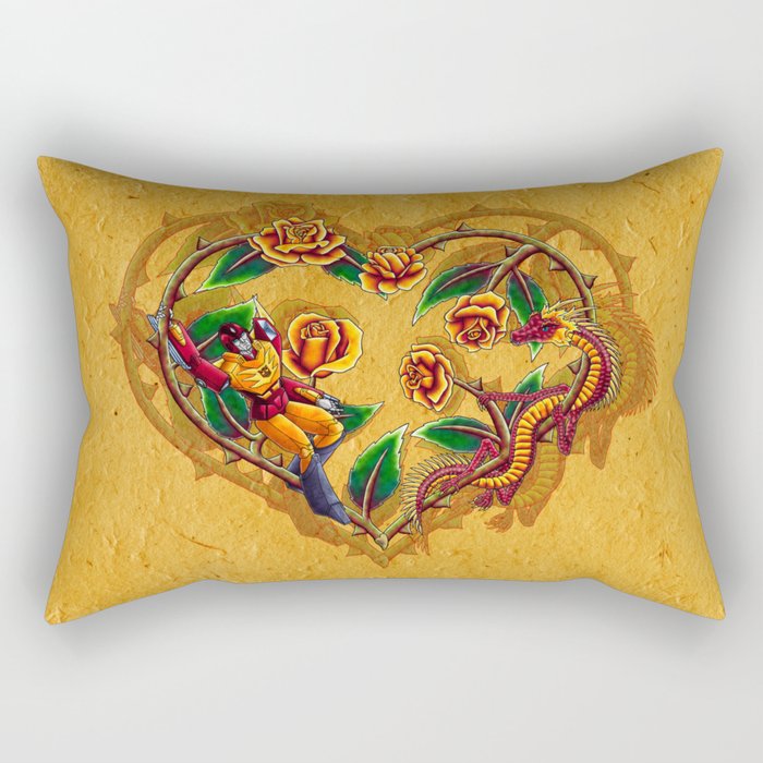 Rodimus and Roses Rectangular Pillow
