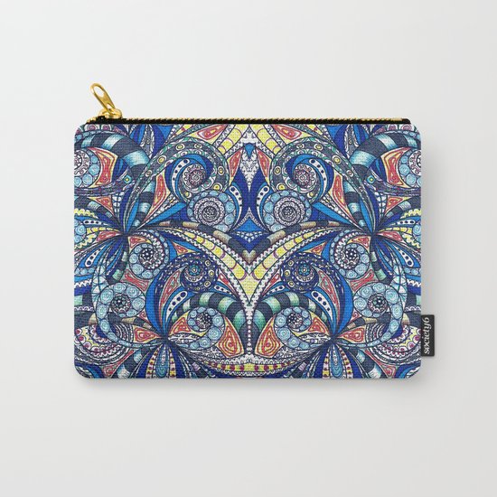 Drawing Floral Zentangle G7B Carry-All Pouch