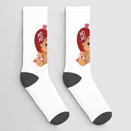 Valentine's Day Monkey Socks