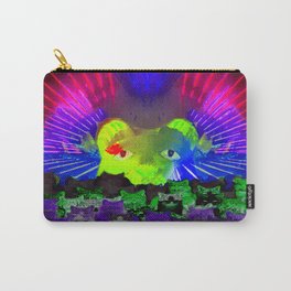 Neon Cat Laser Light Show Carry-All Pouch