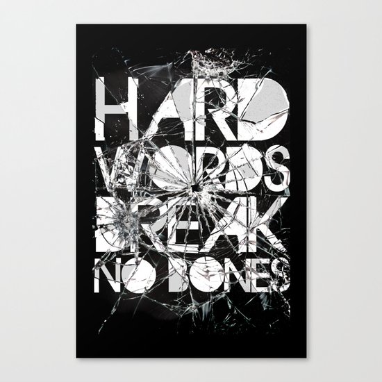 HARD WORDS Canvas Print