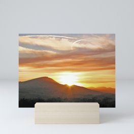 Mountain sunrise Mini Art Print