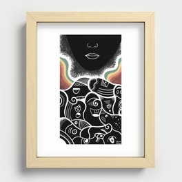 Face It - Dotwork & Doodles  Recessed Framed Print