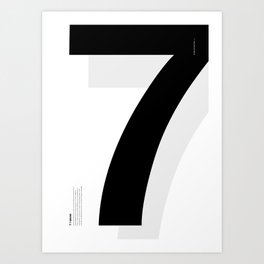 Helvetica #7 Number Study Art Print