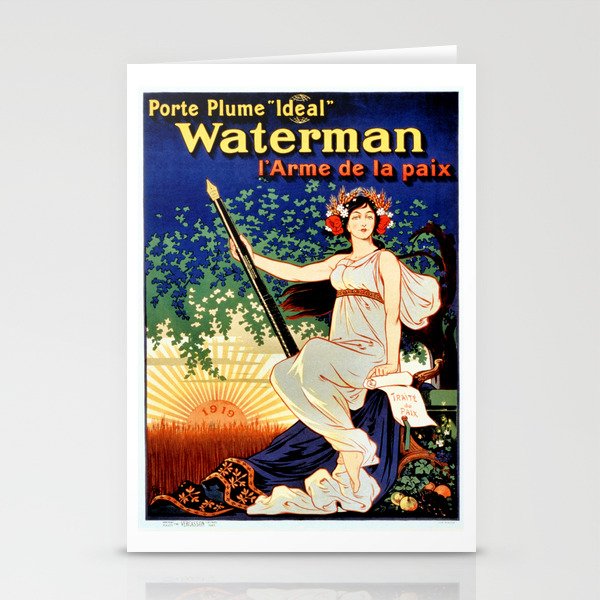 Waterman fountain pens 1919 Stationery Cards