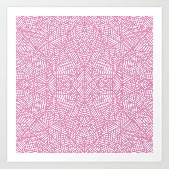 Ab Lace Pink Art Print
