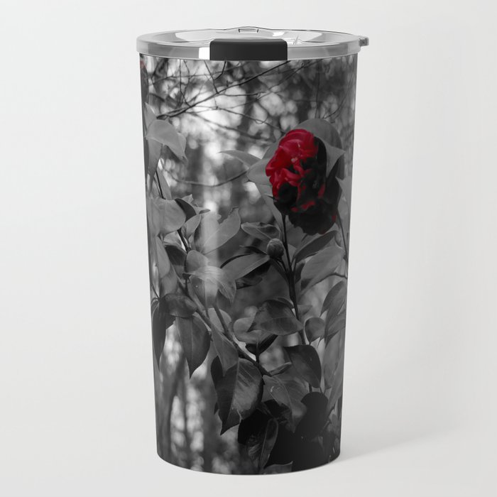 Red Camellia Travel Mug