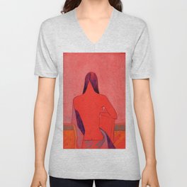 Red neck V Neck T Shirt