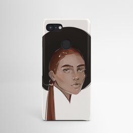 Fashion woman in a hat Android Case