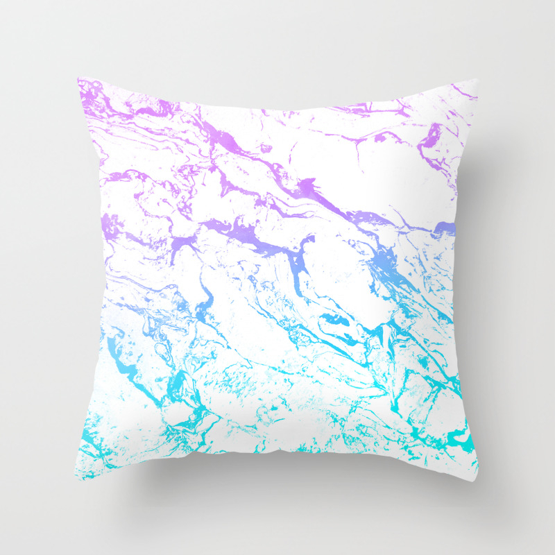 White Marble Purple Blue Turquoise Ombre Watercolor Mermaid