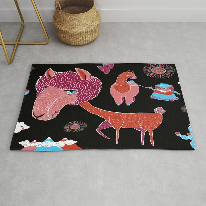 Shorn Llama pattern Rug