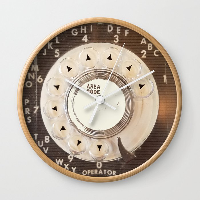 Rotary Phone Dial Vintage Phone Wall Clock By Fas925 Society6