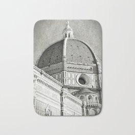 Cathedral of Santa Maria del Fiore Bath Mat | Tuscany, Church, Italy, Fiore, Santa, Black And White, Duomo, Maria, Florence, Ancient 