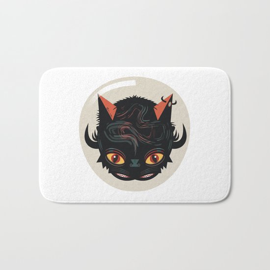 Devil cat Bath Mat