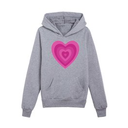 Pink Core Heartbeat Kids Pullover Hoodies