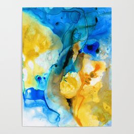 Iced Lemon Drop - Abstract Art By Sharon Cummings Poster