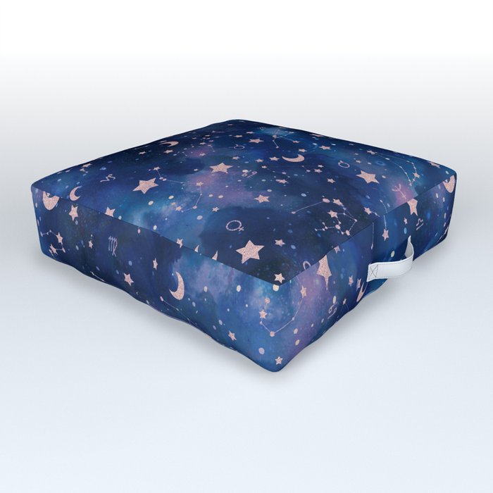 Zodiac - Watercolor Outdoor Floor Cushion