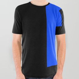 Letter L (Blue & Black) All Over Graphic Tee