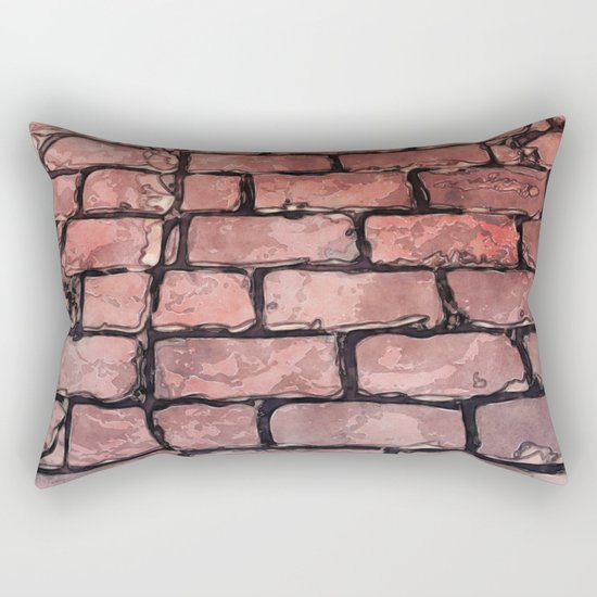 Vintage Brick Street Rectangular Pillow