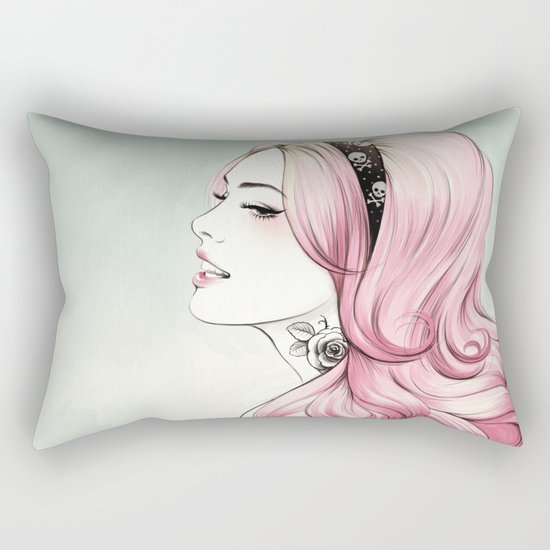 Pink Dye Rectangular Pillow